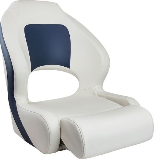 Кресло с болстером Delux Sport Flip Up, обивка белый/синий винил