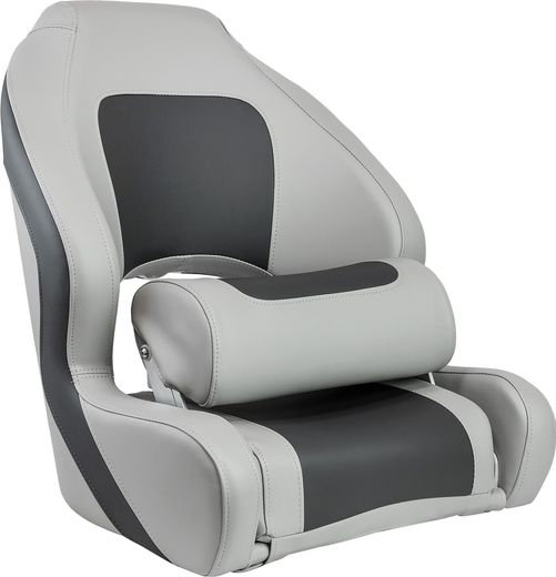 Кресло с болстером Delux Sport Flip Up, обивка винил, цвет угольный/серый