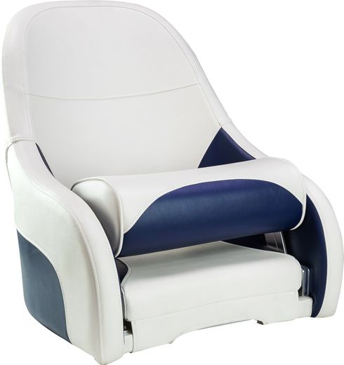 Кресло с болстером Ocean Flip Up, обивка белый/синий винил (упаковка из 2 шт.)
