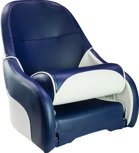 Кресло с болстером Ocean Flip Up, обивка синий/белый винил (упаковка из 2 шт.)