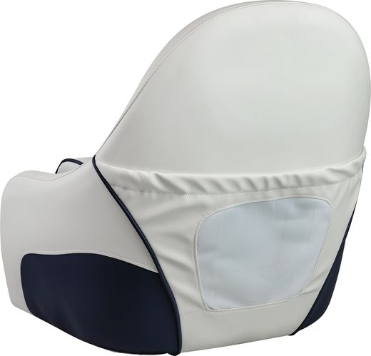 Кресло с болстером Ocean Flip Up, обивка винил, цвет белый/синий