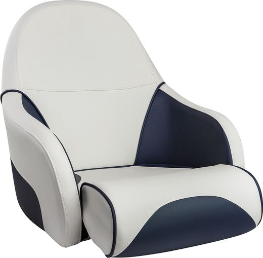 Кресло с болстером Ocean Flip Up, обивка винил, цвет белый/синий