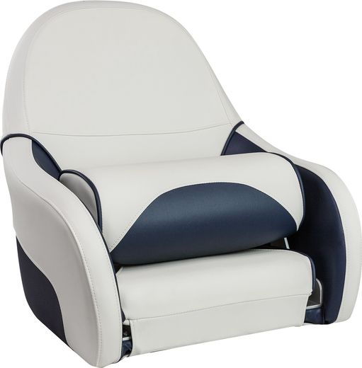 Кресло с болстером Ocean Flip Up, обивка винил, цвет белый/синий