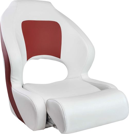 Кресло с болстером Premium Captain's Bucket, обивка винил, цвет белый/красный, Marine Rocket