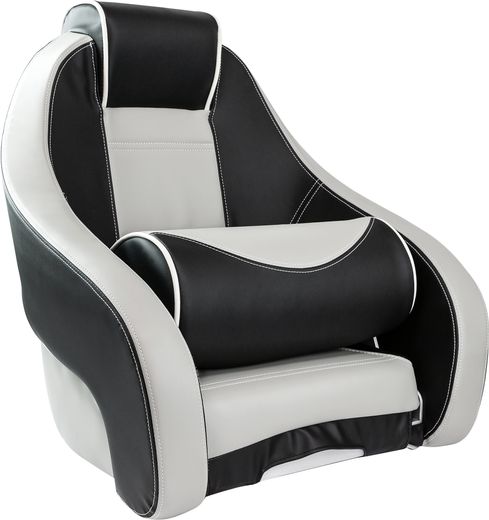 Кресло с болстером Stingray, обивка черный/серый винил