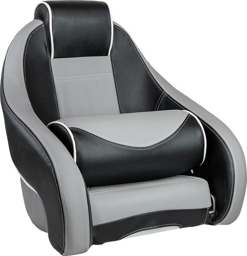 Кресло с болстером Stingray, обивка винил, цвет черный/серый