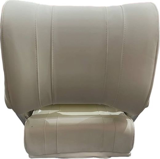 Кресло с перекидной спинкой и болстером, обивка белый винил