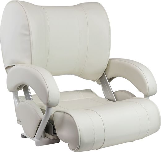 Кресло с перекидной спинкой и болстером, обивка винил, цвет белый