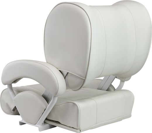 Кресло с перекидной спинкой и болстером, обивка винил, цвет белый