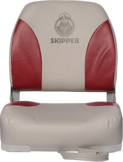 Кресло складное мягкое Skipper, серый/красный
