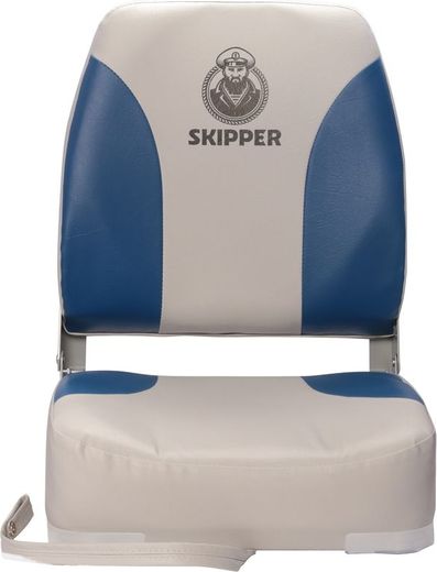 Кресло складное мягкое Skipper, серый/синий