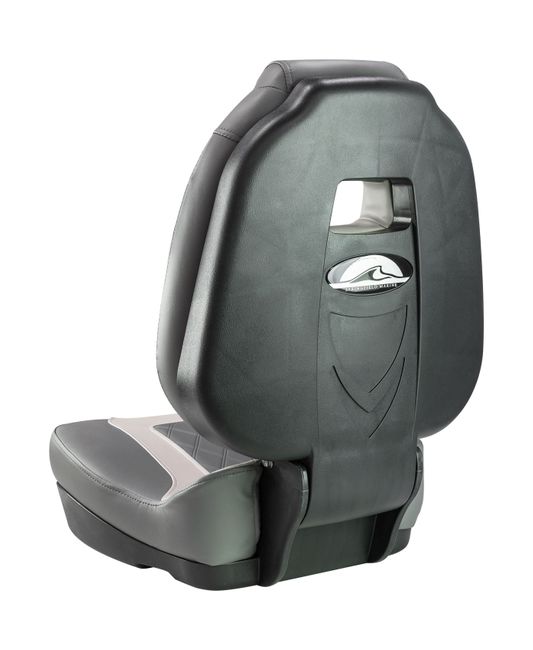 Кресло складное мягкое FISH PRO II с высокой спинкой, цвет черный/серый