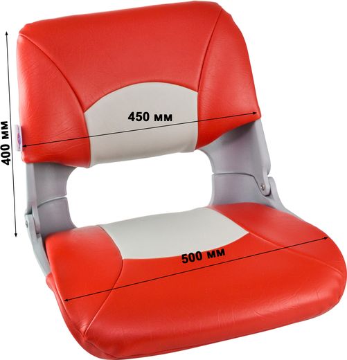 Кресло складное мягкое SKIPPER, цвет серый/красный