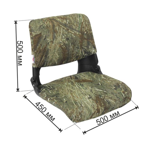 Кресло складное мягкое SKIPPER, обивка камуфляжная ткань