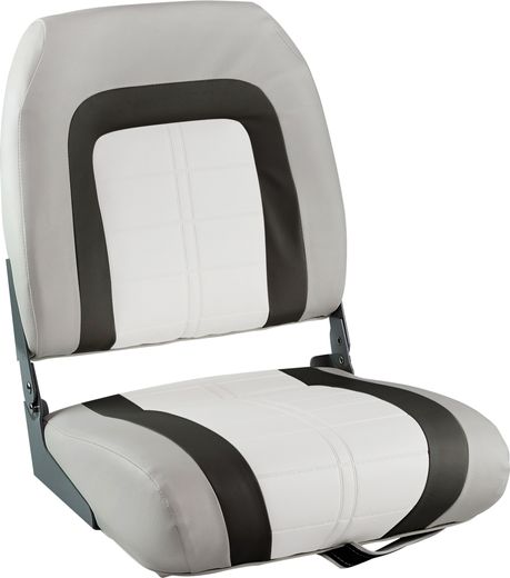 Кресло складное мягкое SPECIAL HIGH BACK, обивка серый/черный/красный винил
