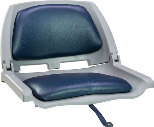 Кресло складное мягкое TRAVELER, цвет серый/синий, уцененное