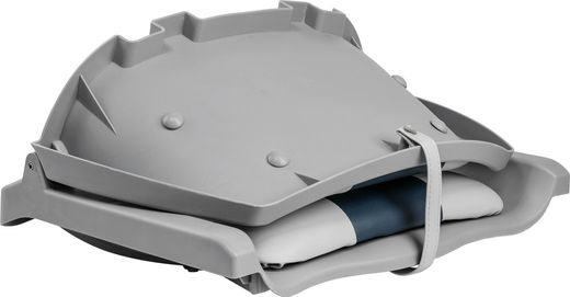 Кресло складное мягкое TRAVELER, цвет серый/синий