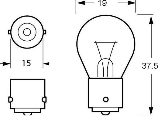 Лампочка BA15s 12V/10W