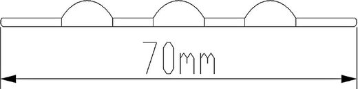 Лента дублирующая тип d1, черная, 70 мм (килевая) L=1.5m