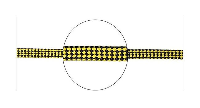 Линь плавающий плоский d10 мм, L25 м, желто-черный