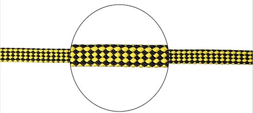 Линь плавающий плоский d14 мм, L25 м, желто-черный