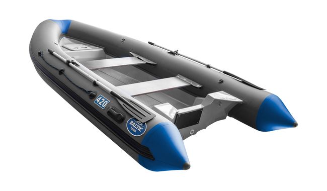 Лодка РИБ (RIB) Baltic Boats Аполлон 420 Z, серый/синий (корпус серый)