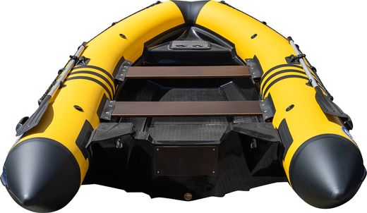 Лодка РИБ (RIB) Baltic Boats Аполлон 420 Z, желтый/черный (корпус черный)