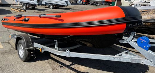Лодка РИБ (RIB) Навигатор 450R ZC, оранжевый-черный (корпус черный), FORZA