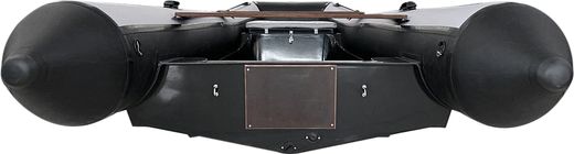 Лодка РИБ (RIB) RiverBoats RB 430, черно-серый, накладка на рундук, утка, защита киля, корпус графит