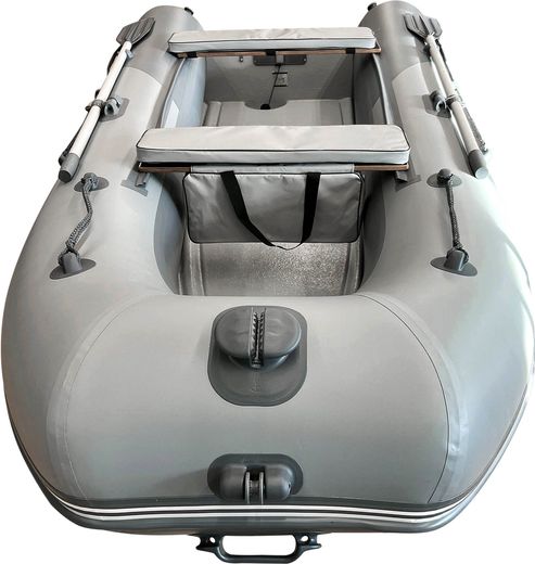 Лодка РИБ (RIB) STEL R-360P, светло-серый/серый, накладки на рундук и банки, защита киля, корпус серый