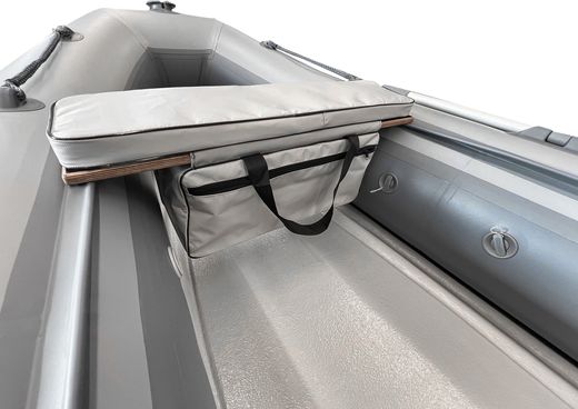 Лодка РИБ (RIB) STEL R-360P, светло-серый/серый, накладки на рундук и банки, защита киля, корпус серый