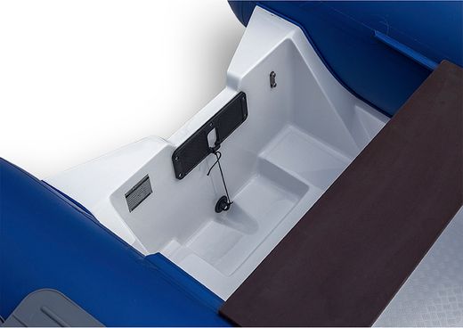 Лодка РИБ (RIB) STEL R-375, белый/серый, накладки на рундук и банки, защита киля, корпус графит