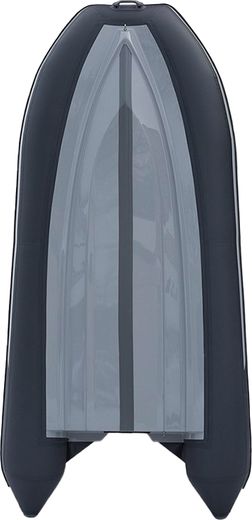Лодка РИБ (RIB) STEL R-375, серый/оранжевый, накладки на рундук и банки, защита киля, корпус серый
