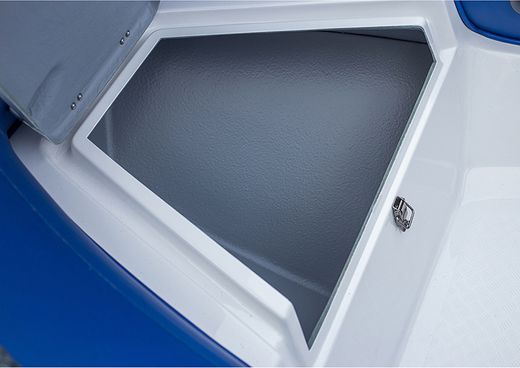 Лодка РИБ (RIB) STEL R-375, светло-серый/зеленый, накладки на рундук и банки, защита киля, корпус серый