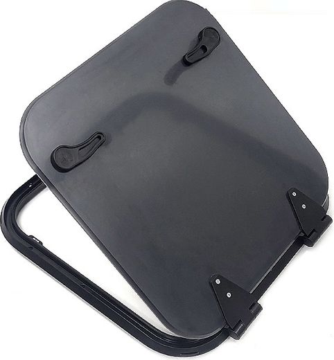 Люк палубный безрамный Пеликан 425x425 R75 (черное исполнение)