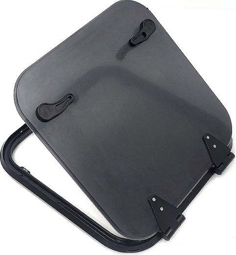 Люк палубный безрамный Пеликан 522x522 R75 (черное исполнение)