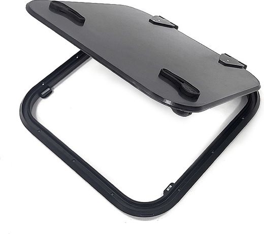 Люк палубный безрамный Пеликан 522x522 R75 (черное исполнение)