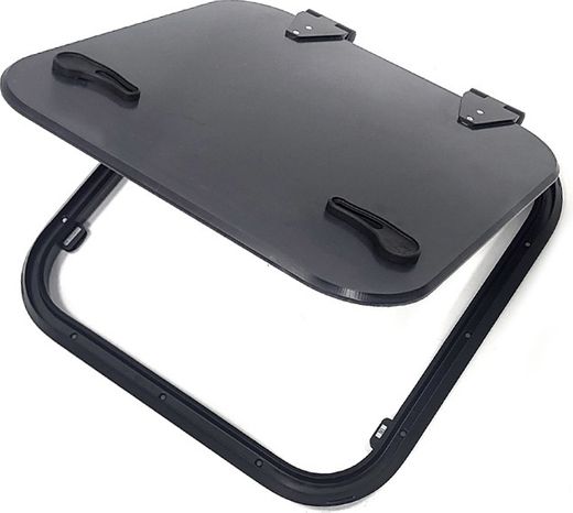 Люк палубный безрамный Пеликан 522x522 R75 (черное исполнение)