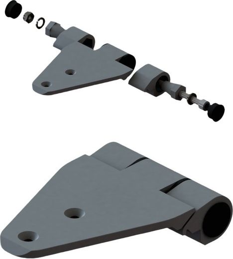 Люк палубный безрамный Пеликан 522x522 R75 (черное исполнение)