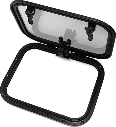 Люк палубный распашной Альбатрос 522x392 (черное исполнение)