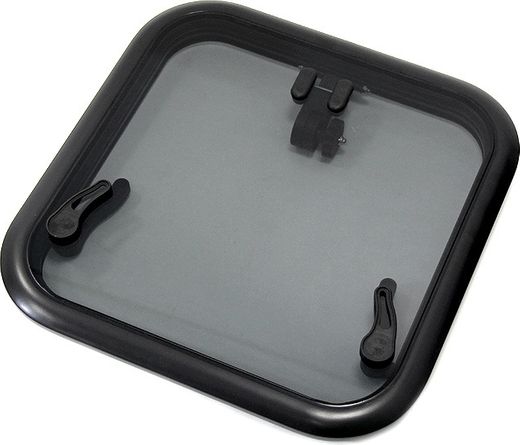 Люк палубный распашной Альбатрос 550х550 (черное исполнение)