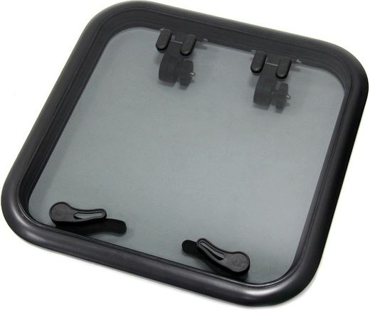 Люк палубный распашной Альбатрос 600x600 (черное исполнение)