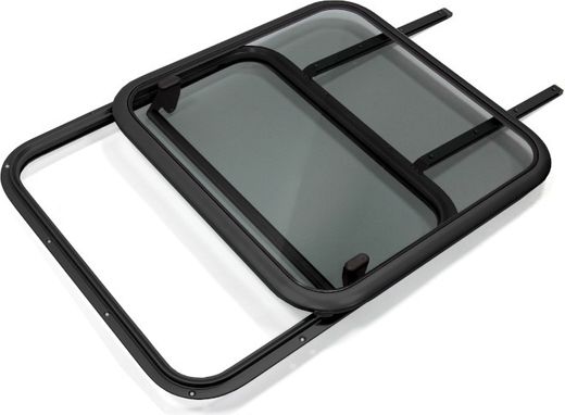 Люк палубный сдвижной Альбатрос 720x720 (черное исполнение)