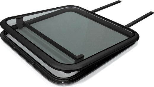 Люк палубный сдвижной Альбатрос 720x720 (черное исполнение)