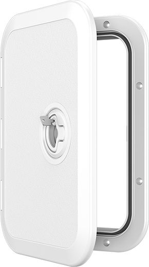 Люк смотровой 270 х 375 мм белый, с замком, Marine Rocket