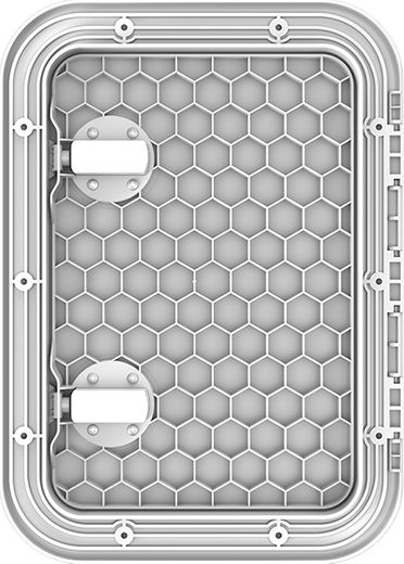 Люк смотровой белый, SeaFlo, 315 х 440 мм