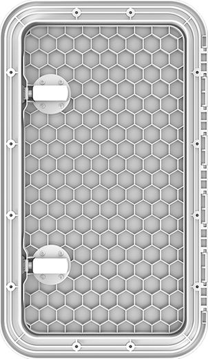 Люк смотровой белый, SeaFlo, 353 х 606 мм