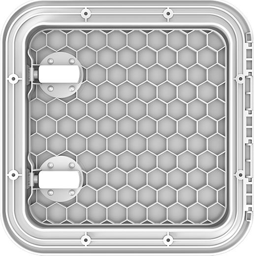 Люк смотровой белый, SeaFlo, 370 х 375 мм