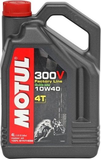 Масло Motul 300V 4T Factory Line 10W40 Road Racing, 4 л, синтетика