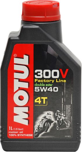 Масло MOTUL 300V 4T Factory Line 5W40 DE 1 л синтетика (для мотоциклов)